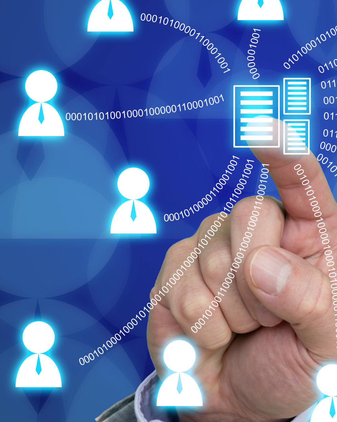 Grupo de personas felices interactuando